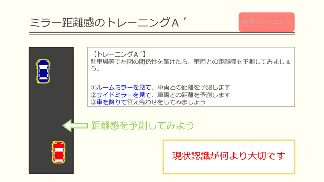 ミラー距離感のトレーニングA ́