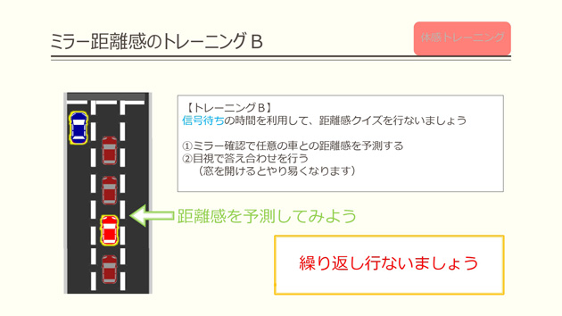 ミラー距離感のトレーニングB
