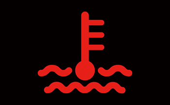 赤色の水温警告灯